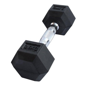 Gladiatorfit, Sechseckige Hantel Aus Gummi | Mehrere Gewichte Unisex Schwarz 2.5KG