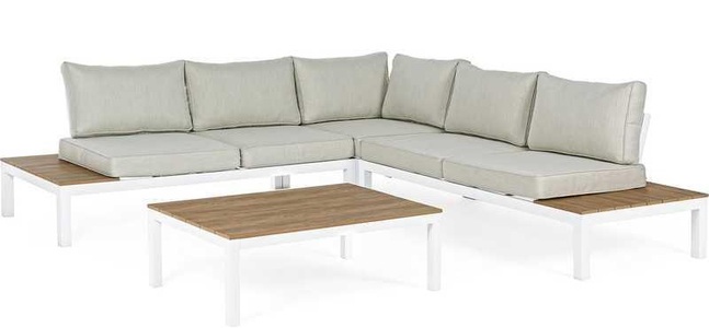 mutoni Garten Deluxe, Garten Ecklounge Elias weiss, Garten Ecklounge Elias weiss