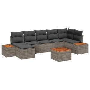 vidaXL, VidaXL - Garten-sofa poly-rattan, One Size, Grau, VidaXL - Garten-sofa poly-rattan, One Size, Grau
