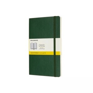 undefined, Moleskine Notizbuch, Large, A5, Kariert, Soft Cover, Myrtengrün, Moleskine Notizbuch, Large, A5, Kariert, Soft Cover, Myrtengrün