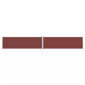 vidaXL, vidaXL Seitenmarkise Ausziehbar Braun 160x1000 cm, vidaXL Seitenmarkise Ausziehbar Braun 160x1000 cm