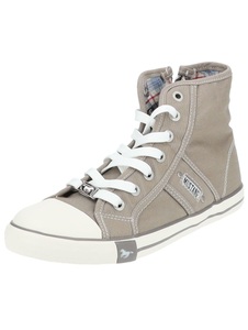 MUSTANG SHOES, Mustang Shoes Sneaker, mit Label in der Laufsohle, Mustang Mid Cut Sneaker natur