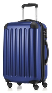 Hauptstadtkoffer, HAUPTSTADTKOFFER Hartschalentrolley mit 4 Doppelrollen, »Alex mit TSA Schloss«, Hauptstadtkoffer - Alex Handgepäck Hartschale glänzend mit TSA, 55 CM, Mitternachtsblau