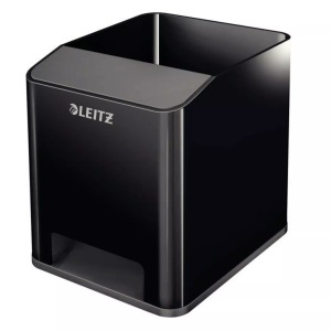 Leitz, Leitz Stiftehalter Wow Sound Duo Color, LEITZ Sound Stifteköcher Duo Color 53630095 schwarz