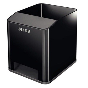 Leitz, Leitz Stiftehalter Wow Sound Duo Color, LEITZ Sound Stifteköcher Duo Color 53630095 schwarz