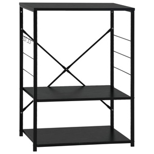 Diverse Hardware, Mikrowellenregal Schwarz 60 x 39,6 x 79,5 cm Spanplatte, vidaXL Mikrowellenregal Schwarz 60×39,6×79,5 cm Holzwerkstoff