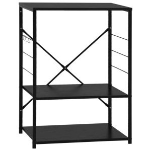 Diverse Hardware, Mikrowellenregal Schwarz 60 x 39,6 x 79,5 cm Spanplatte, vidaXL Mikrowellenregal Schwarz 60×39,6×79,5 cm Holzwerkstoff