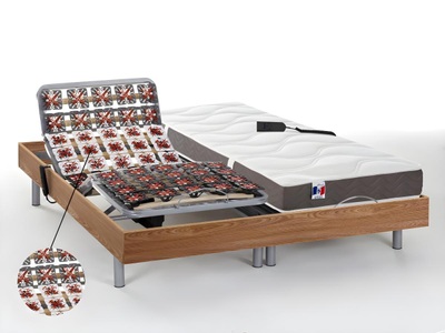 Vente-unique, Matratzen elektrischer Lattenrost Matratzen elektrischer Lattenrost, DREAMEA - Matratzen elektrischer Lattenrost, 80X200CM, Beige