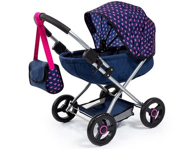 Bayer Design, Puppenwagen Cosy mit Einhorn, Bayer Puppenwagen »Cosy, blau/Einhorn«, mit Wickeltasche