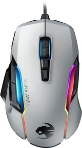 Roccat, Roccat Gaming-Maus Kone AIMO, ROCCAT Kone AIMO Remastered - Gaming- Maus, Kabelgebunden, Optisch mit Laserdioden, 16000 DPI, Weiss