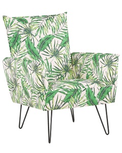 Beliani, Sessel Aus Polyester Modern Ribe Unisex ONE SIZE, Beliani - Sessel aus Polyester Retro RIBE, One Size, Grün