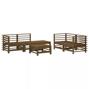 vidaXL, vidaXL 6-tlg. Garten-Lounge-Set Honigbraun Massivholz Kiefer, vidaXL 6-tlg. Garten-Lounge-Set Honigbraun Massivholz Kiefer