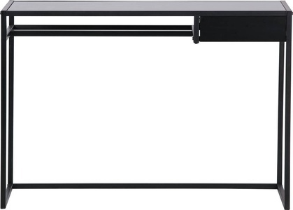 mutoni casual, Schreibtisch Teun 1 Schublade Metall Schwarz 110x50, Schreibtisch Teun 1 Schublade Metall Schwarz 110x50