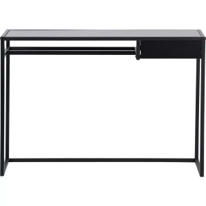 mutoni casual, Schreibtisch Teun 1 Schublade Metall Schwarz 110x50, Schreibtisch Teun 1 Schublade Metall Schwarz 110x50
