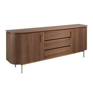 Angel cerda, Sideboard aus Walnuss und goldenem Stahl Sideboard aus Walnuss und goldenem Stahl, 