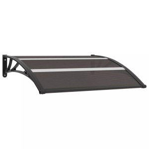 vidaXL, vidaXL Türvordach Schwarz 120×80 cm PC, vidaXL Vordach Schwarz 120x75 cm PC