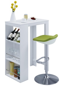 VCM, Holz Bartisch Tresen Stehtisch Bistisch Bartresen hoher Tisch Oktola Holz Bartisch Tresen Stehtisch Bistisch Bartresen hoher Tisch Oktola, VCM - Holz Bartisch Tresen Stehtisch Bistrotisch Bartresen hoher Tisch Oktola, 80cm, Weiss