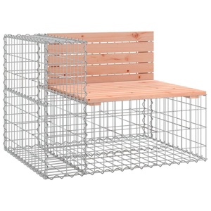 vidaXL, vidaXL Gartenbank aus Gabionen 92x71x65,5 cm Massivholz Douglasie