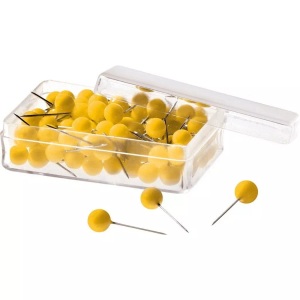 magnetoplan, MAGNETOPLAN Pinwand-Nadeln 111165002 gelb, 6x19mm 100 Stück, MAGNETOPLAN Pinwand-Nadeln 111165002 gelb, 6x19mm 100 Stück