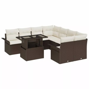vidaXL, VidaXL - Garten-sofa poly-rattan, One Size, Braun