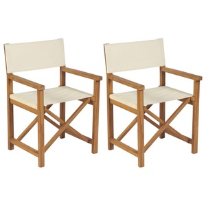 vidaXL, vidaXL Klappbare Regiestühle 2 Stk. Massivholz Teak, 