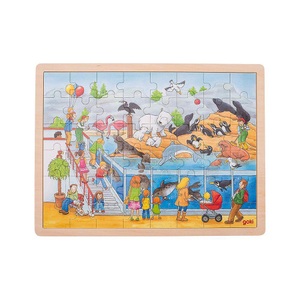 goki, goki Einlegepuzzle Ausflug in den Zoo, 48 Teile, Goki 57744 - Einlegepuzzle Ausflug in den Zoo
