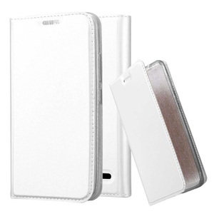 Cadorabo, Hülle für Motorola MOTO E4 Magnetverschluss, Kartenfach, Cadorabo - Hülle für Motorola MOTO E4 Magnetverschluss, Kartenfach, Silber