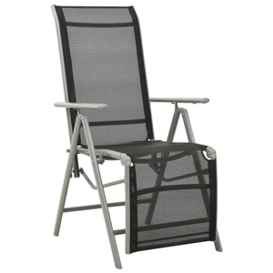 vidaXL, vidaXL Garten-Liegestuhl Textilene und Aluminium Silbern