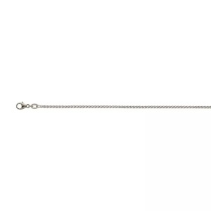 MUAU Schmuck, Collier Zopf Weissgold 750, 1.7mm, 42cm Unisex Silber 42cm, MUAU Schmuck - Collier Zopf Weissgold 750, 1.7mm, 42cm, Weiss