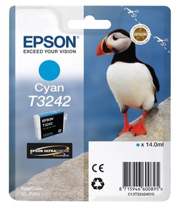 Epson, Tinte cyan C13T32424010, Epson Tintenpatrone, blau, T324240, (14ml)