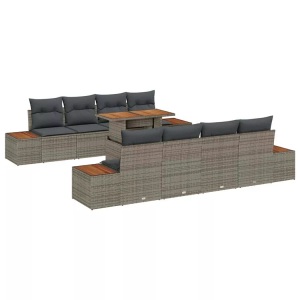 vidaXL, VidaXL - Garten-sofa-set poly-rattan, One Size, Grau, VidaXL - Garten-sofa-set poly-rattan, One Size, Grau