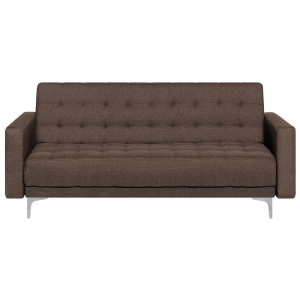 Beliani, Beliani 3-Sitzer Sofa Polsterbezug dunkelbraun ABERDEEN, Beliani - 3 Sitzer Sofa aus Polyester Retro ABERDEEN, One Size, Erdbraun