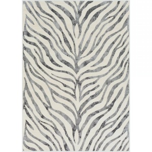 Surya, Surya Teppich »Animal Skin 2300«, rechteckig, LIVABLISS - Boho-Teppich Zebramuster CYBELE, 160X230CM, Taubengrau