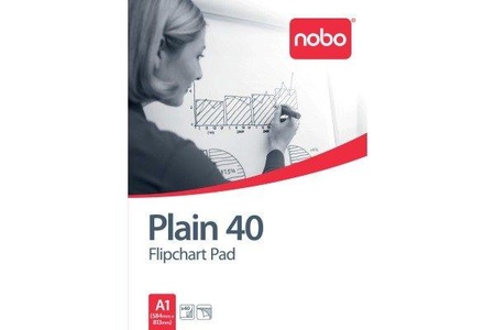 Nobo, NOBO Flipchart-Block 58x81cm 34631165 blanko 40 Blatt, Nobo Flipchart Block 40 Blatt, blanko, 58 x 81 cm Weiss 1 Stück