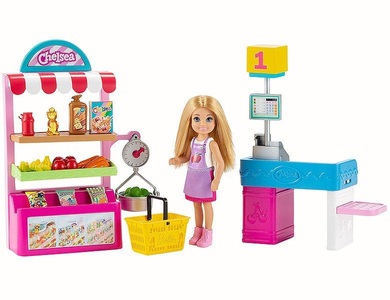 Barbie, Barbie Chelsea Puppe & Supermarkt Spielset, 