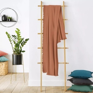 LA REDOUTE INTERIEURS, Decke Panama mit Fransen Decke Panama mit Fransen, La Redoute Intérieurs - Decke Panama mit Fransen, 250X350CM, Rot