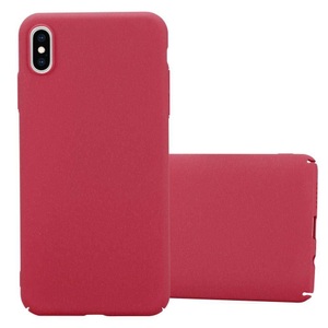 Cadorabo, Hülle für Apple iPhone XS MAX Hard Case in Frosted Optik, Cadorabo - Hülle für Apple iPhone XS MAX Hard Case in Frosted Optik, Rot