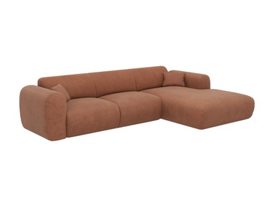 Maison Céphy, Großes Ecksofa - Ecke rechts - Strukturstoff - Terracotta - POGNI von Großes Ecksofa - Ecke rechts - Strukturstoff - Terracotta - POGNI von Maison Céphy