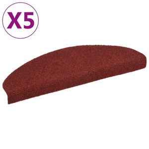 vidaXL, vidaXL Selbstklebende Treppenmatten 5 Stk. Rot 65x21x4 cm Nadelvlies, vidaXL Selbstklebende Treppenmatten 5 Stk. Rot 65x21x4 cm Nadelvlies