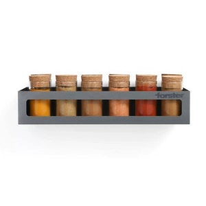 Forster Home, Magnetisches Gewürzregal Magnetisches Gewürzregal, Forster Home - Magnetisches Gewürzregal, One Size, Grau