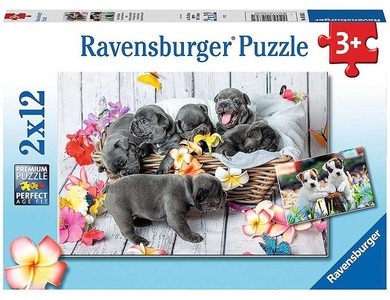 Ravensburger, Ravensburger Puzzle 2x12 Teile - Kleine Fellknäuel, Ravensburger Puzzle Kleine Fellknäuel 2 x 12 Teile (1 Stk)