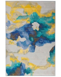 Beliani, Beliani Teppich bunt 160 x 230 cm Kurzflor CEYHAN, Beliani - Teppich aus Polyester Modern CEYHAN, 160X230CM, Nachtblau