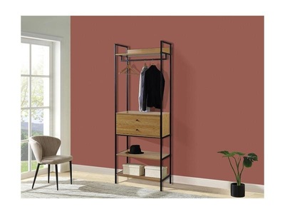 Vente-unique, Garderobe Tapora 2 Schubladen 3 Regale 1 Garderobe Eiche Unisex Beige ONE SIZE, 