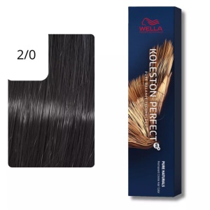 Wella Professionals, Wella Professionals Color Kolestone Perfect ME+ PURE NATURALS 2/0 schwarz 60ml, Wella Koleston Perfect Me+ Pure Naturals Haarfarbe 60 ml 2/0 schwarz