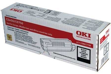 OKI, OKI 43865708 schwarz Tonerkassette, OKI - Toner schwarz 43865708 C5650/5750 8000 Seiten, One Size