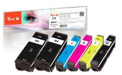 Peach, Peach Spar Pack Plus Tintenpatronen kompatibel zu Epson No. 26, Peach Spar Pack Plus Tintenpatronen kompatibel zu Epson No. 26