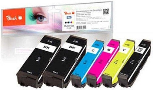 Peach, Peach Spar Pack Plus Tintenpatronen kompatibel zu Epson No. 26, Peach Spar Pack Plus Tintenpatronen kompatibel zu Epson No. 26