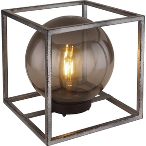 Globo, LED-Solar-Dekoleuchte Würfel mit Kugel, 23 cm, Globo Solarleuchte , 33814 , Grau , Kunststoff , 23x23 cm , 004558675001