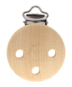 GLOREX, GLOREX Nuggiketten Clips 35 mm, Glorex Nuggikette Glorex Holz, 35 mm, 1 Stk, natur