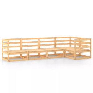 vidaXL, vidaXL 5-tlg. Garten-Lounge-Set Massivholz Kiefer